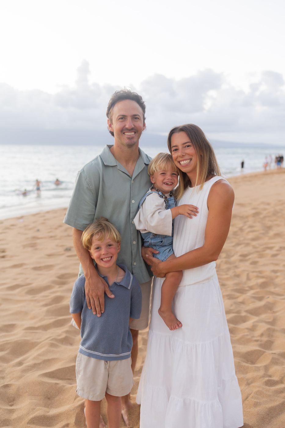 Landon Wilson with his family